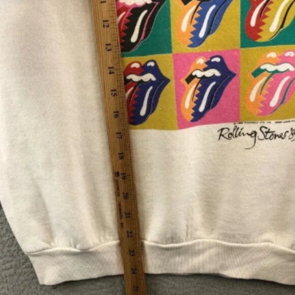 Vintage 1989 Rolling Stones North American Tour Andy Warhol Sweatshirt Size L - Picture 8 of 13